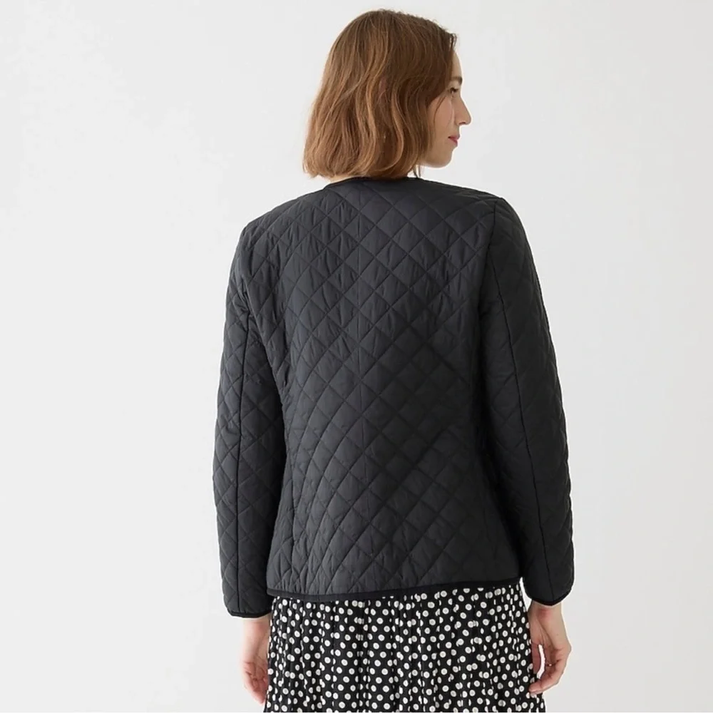 J. Crew Women's Black Quilted Puffer Jacket - Picture 2 of 8
